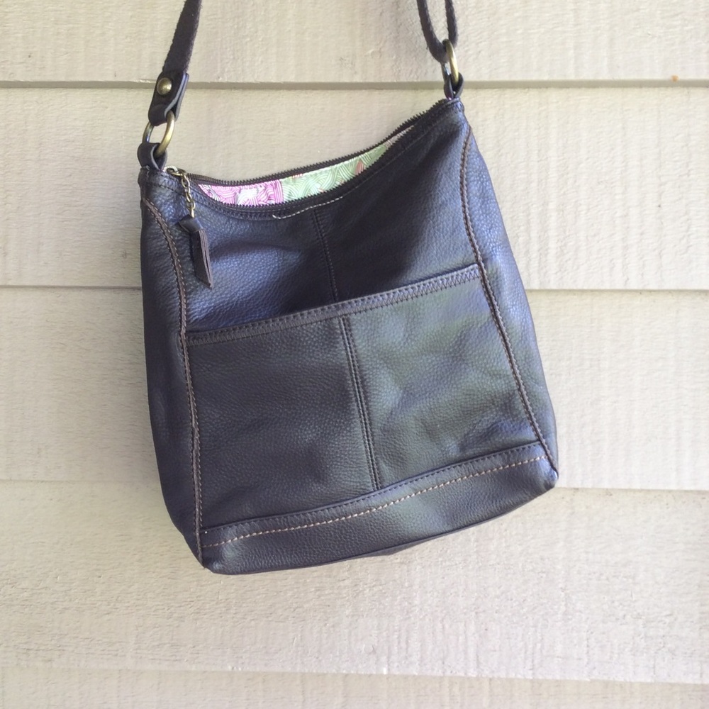 The Sak brown leather bag adjustable strap soft
